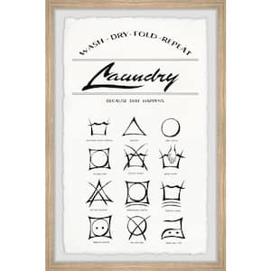 "Laundry Because Dirt Happens" by Marmont Hill Framed Typography Art Print 18 in. x 12 in.