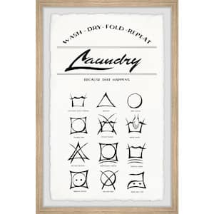 "Laundry Because Dirt Happens" by Marmont Hill Framed Typography Art Print 24 in. x 16 in.