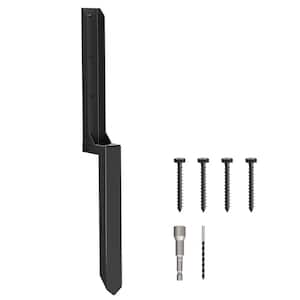 34 in. Heavy Duty Black Fence Post Repair Kit Anchor Ground Spike, Fence Post for Repairing Broken Fence