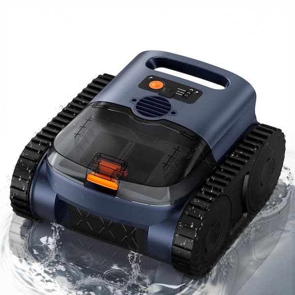 Robotic Pool Vacuum, Cordless Pool Vacuum Robot for Above Ground and Inground Pools Wall Floor Waterline Cleaning
