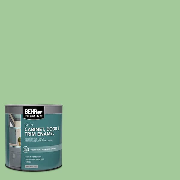 BEHR PREMIUM 1 qt. #M390-4 Gingko Satin Enamel Interior/Exterior Cabinet, Door & Trim Paint