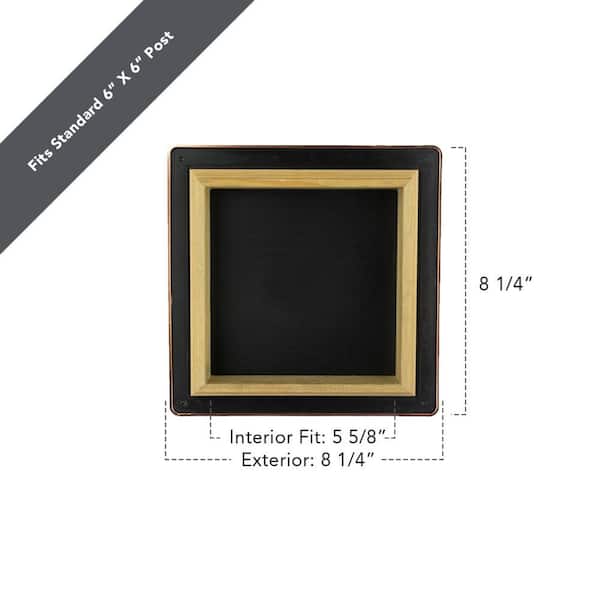 Deckorators 6 in. x 6 in. Victoria Copper Plateau Pressure Treated Wood Post Cap