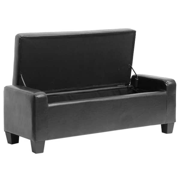Baxton Studio Manchester Black Ottoman Baxton Studio Manchester Black Ottoman