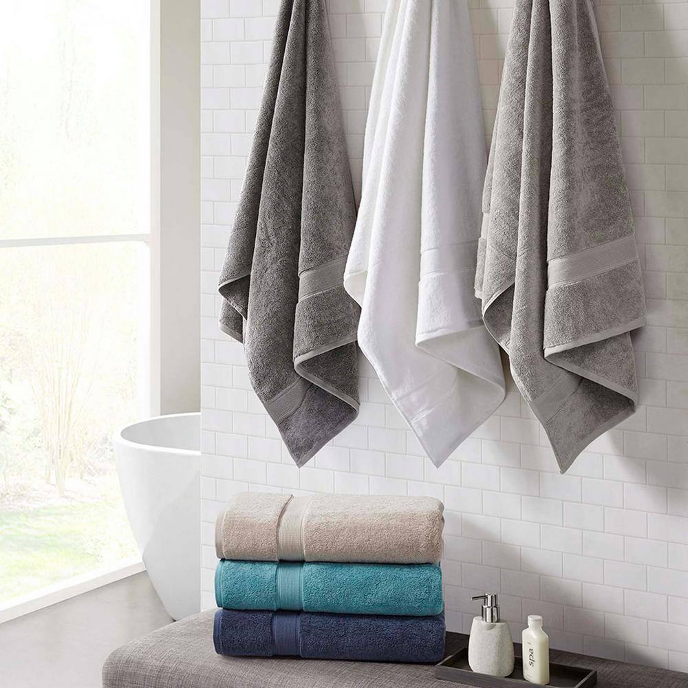 Luxurious Silver 800GSM Cotton Bath Sheet Set, 2 Pieces