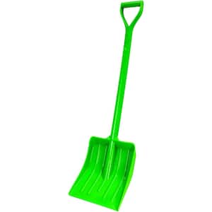 Bigfoot 34 in. Plastic Handle Neon Green Plastic Toddler Snow Shovel