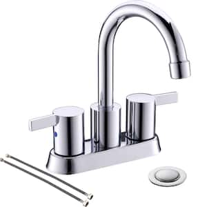 4 in. Centerset 2-Handle Lead-Free Bathroom Faucet in Chrome