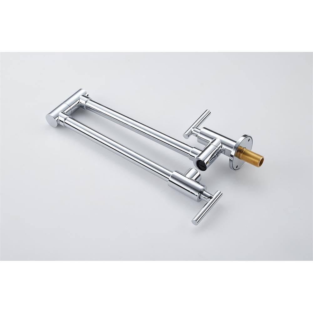 Chrome Wall Mount Folding Kitchen Pot Filler Faucet