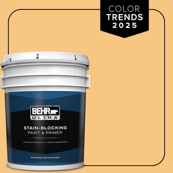 BEHR ULTRA 5 gal. #PPU6-07 Jackfruit Satin Enamel Exterior Paint & Primer