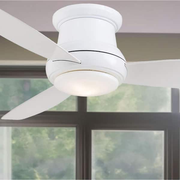 Concept II 44in. Indoor White Ceiling Fan with Integrated LED Light and Remote Control