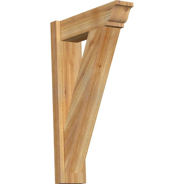 Ekena Millwork 6 in. x 32 in. x 20 in. Western Red Cedar Traditional Rough Sawn Outlooker