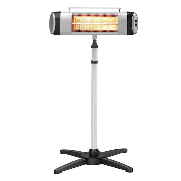 1500-Watt 7.87 in. Electric White Compact Infrared Space Heater with Remote Control