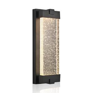 Modern LED Outdoor Wall Sconce With Crystal Bubble Glass For Doorway