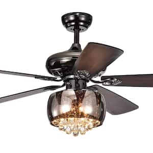 Nettle 52 in Indoor Antique Black Ceiling Fan with Light Kit and Remote Control