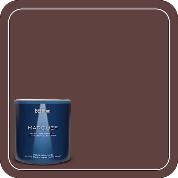 BEHR MARQUEE 1 qt. #BXC-21 Chicory Root Satin Enamel Interior Paint & Primer