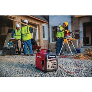 2,200-Watt Super Quiet Recoil Start Gasoline Powered Industrial Portable Inverter Generator with Full GFCI Protection