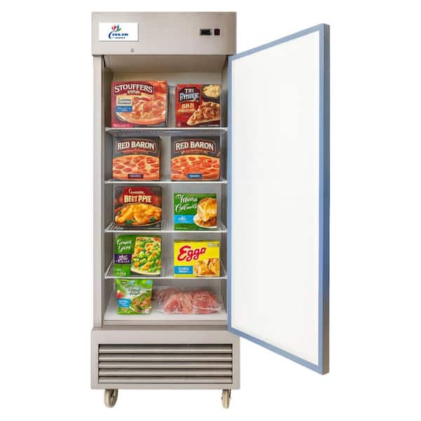 29 in. W 23 cu. ft. NSF Auto Defrost 1-Door Commercial Reach In Upright Freezer in Stainless Steel