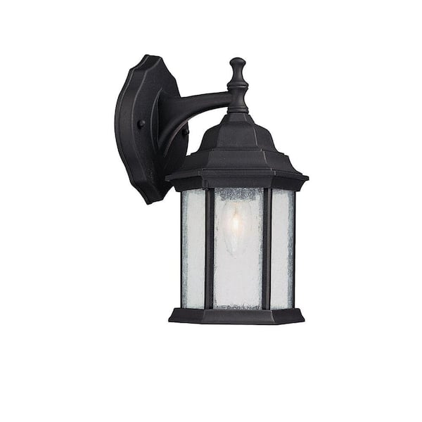 Filament Design Johnson 1-Light Black Incandescent Outdoor Wall Lantern