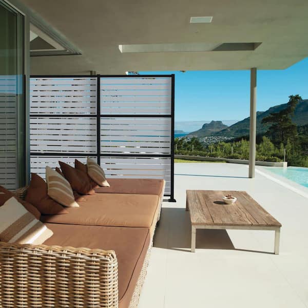2 ft. x 4 ft. Boardwalk Gray Polypropylene Decorative Screen Panel