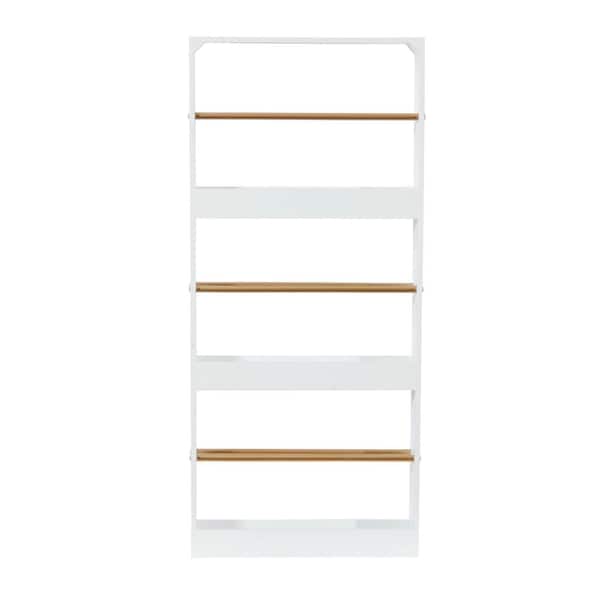 Litton Lane Black Round 5-Shelves Metal Wall Shelf