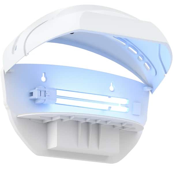 Black+decker 18-Watt Plug-In Wall Sconce Sticky Fly Trap and Catcher with Bright UV Light, White