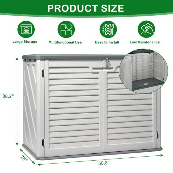 Karl home 187 Gal. HDPE Deck Box K1G55000191+92 - The Home Depot