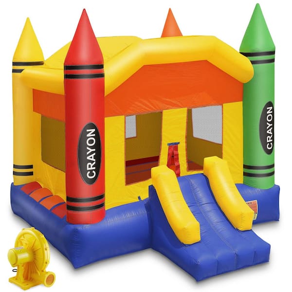 CLOUD9 Cloud 9 Commercial Grade Crayon Castle Bounce House with Blower