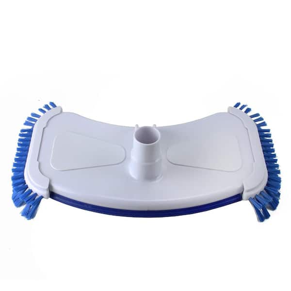 Pool Central 14 in. Blue and White Deluxe Cast Iron Weighted Vacuum Head with Side Brushes