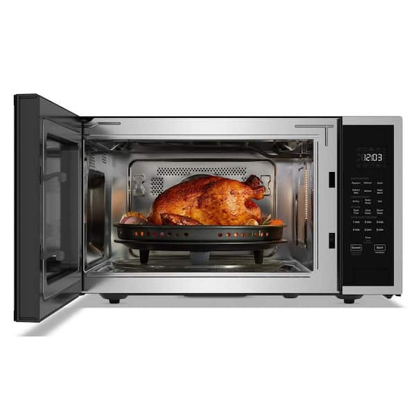 22 in. 1.5 cu. ft. Countertop Microwave in PrintShield Stainless with Air Fry Function