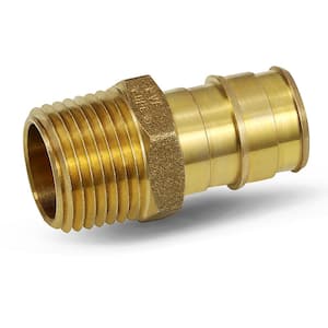 5/8 in. x 1/2 in. 90° PEX A x MIP Expansion Pex Adapter, Lead Free Brass for Use in Pex A-Tubing