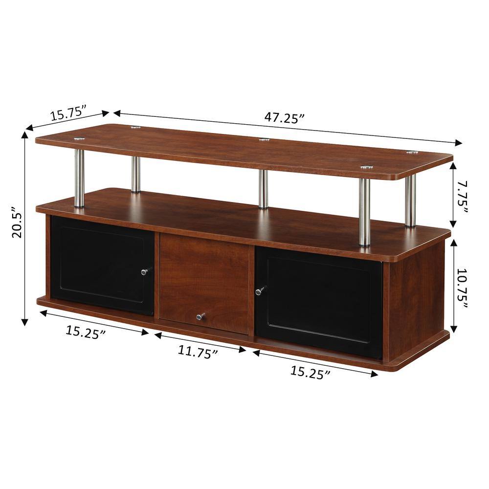 Designs2Go 50-inch Cherry Composite Wood TV Stand with Storage Cabinets