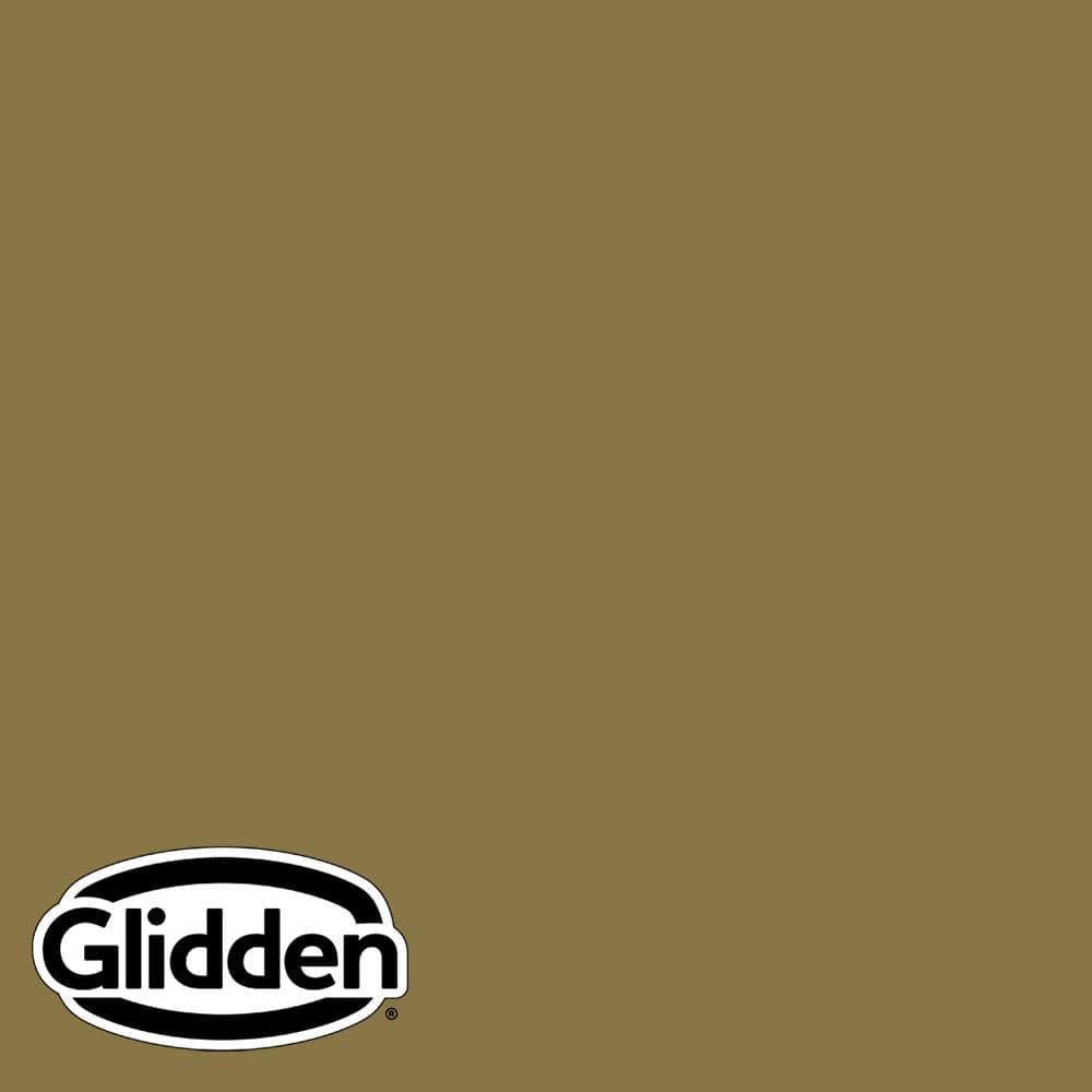 Glidden Premium 1 gal. PPG11116 Pickled Okra Flat Exterior Paint
