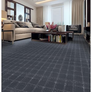 Harrington Color Atlantis Blue - 42 oz. SD Polyester Pattern Installed Carpet
