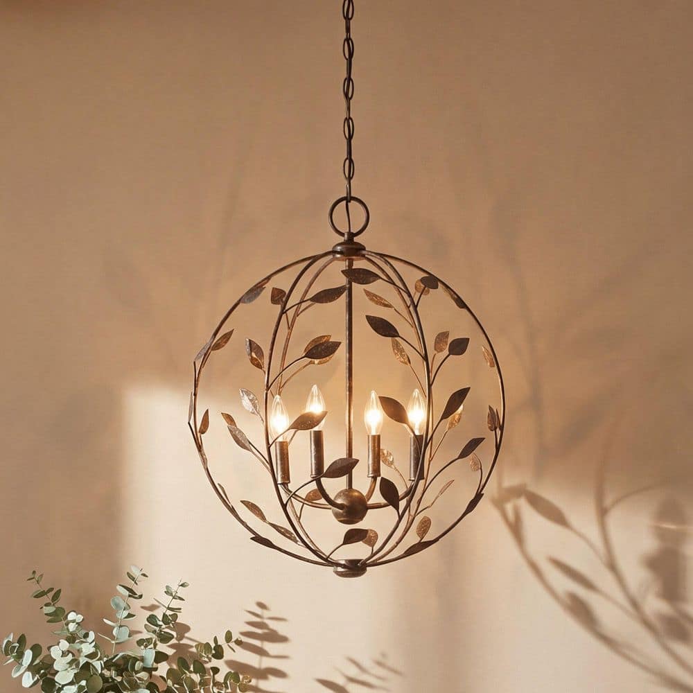 Laska by Breegan Jane 20 in. W x 24 in. H 4-Light Enchanted Bronze Pendant Light price history on PriceWatchPro