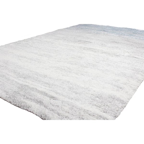 Andes White/Blue 8 ft. x 10 ft. (7'6" x 9'6") Geometric Contemporary Area Rug