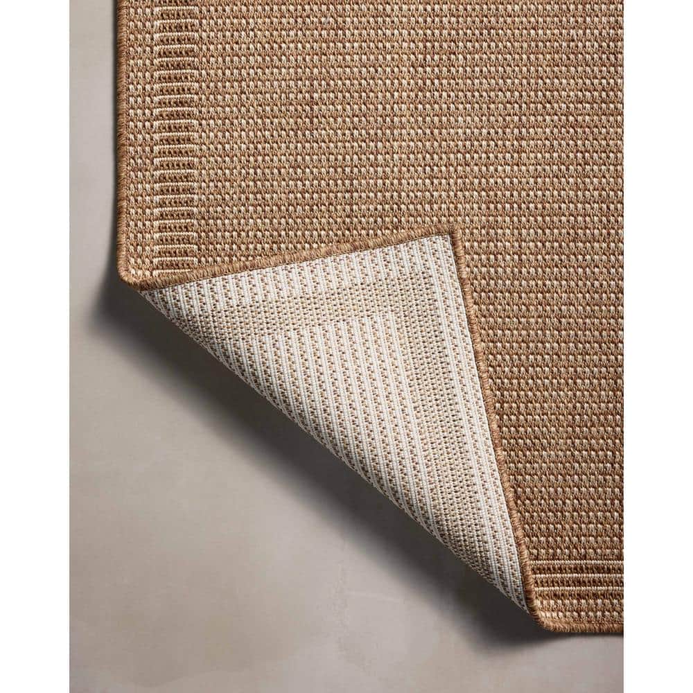 Natural Oatmeal Geometric Synthetic 7'-6" x 10' Area Rug
