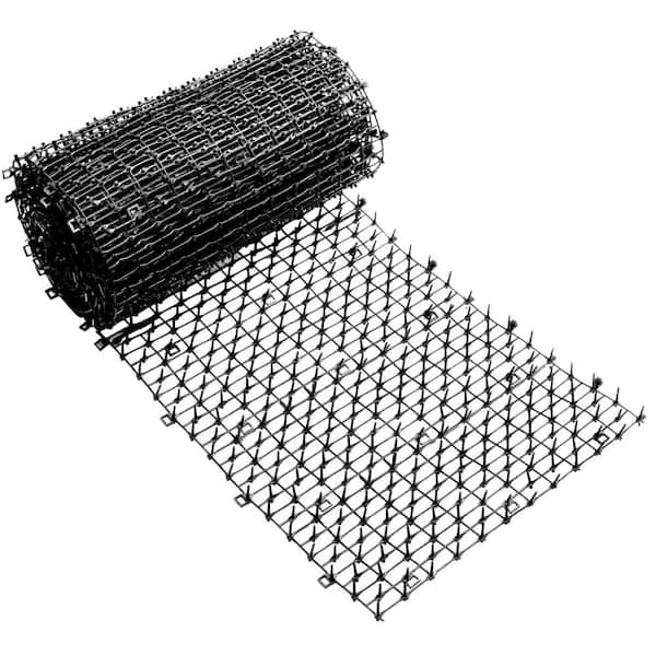 6.5 ft. Pet Repellent Mat with 8 Ground Stakes and Zip Ties, Gentle Spikes for Garden/Backyard, Deters Dogs and Raccoons