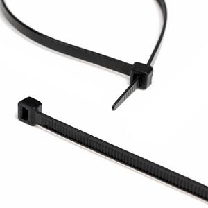HDX 14 in. UV Resist Zip Ties, Black (20-Pack) FT-370STUV(20) - The Home  Depot