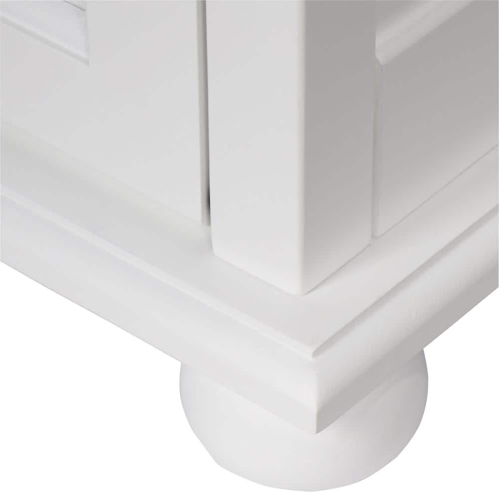 Hampton Harbor White Double Tilt-Out Hamper with MDF Frame