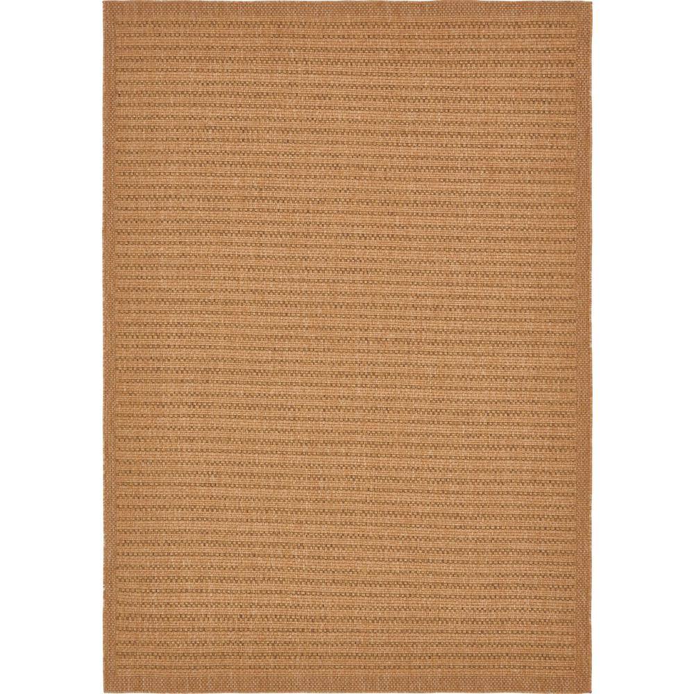 Unique Loom Outdoor Checkered Light Brown 8' 0 x 11' 4 Area Rug-3135589 ...