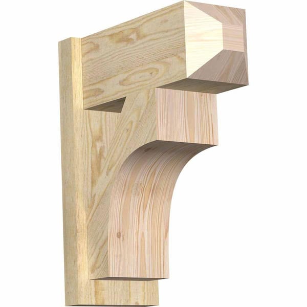 Ekena Millwork 8 in. x 22 in. x 18 in. Douglas Fir Westlake Craftsman Rough Sawn Outlooker