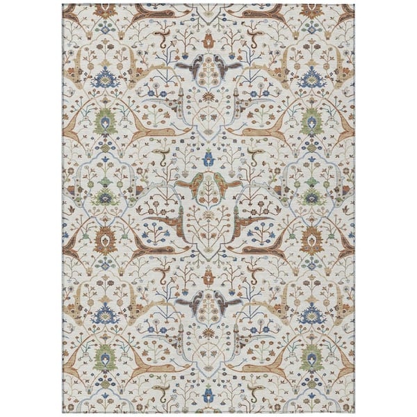 Addison Rugs Chantille Machine Washable Indoor/Outdoor Abstract ACN2250 Ivory 5 ft. x 7 ft. 6 in. Area Rug