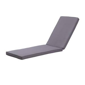 22.05 in. x 74.4 in. Outdoor Lounge Chair Replacement Cushion Gray