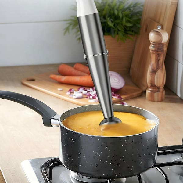 Numhew Multiuse 5-Speed White Hand Blender Set Pizza Making