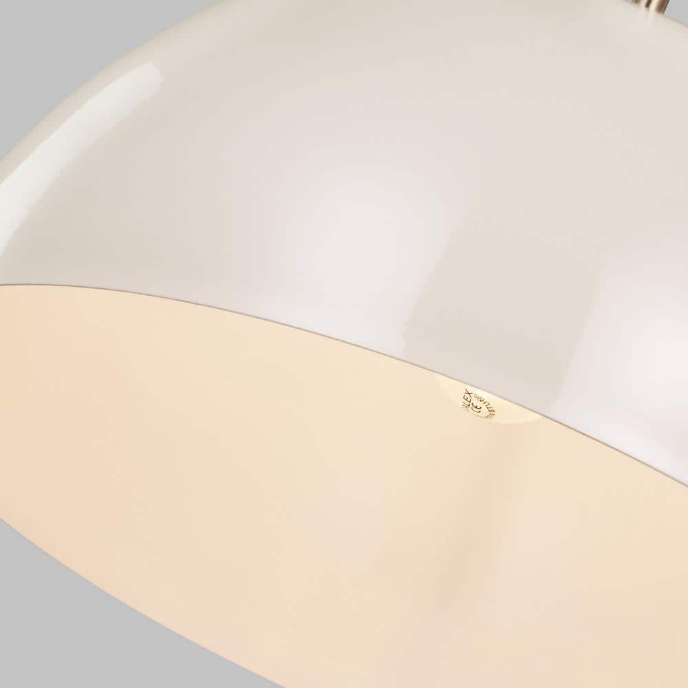 Ivan Transitional 15'' Black and Blush Drum Pendant Light