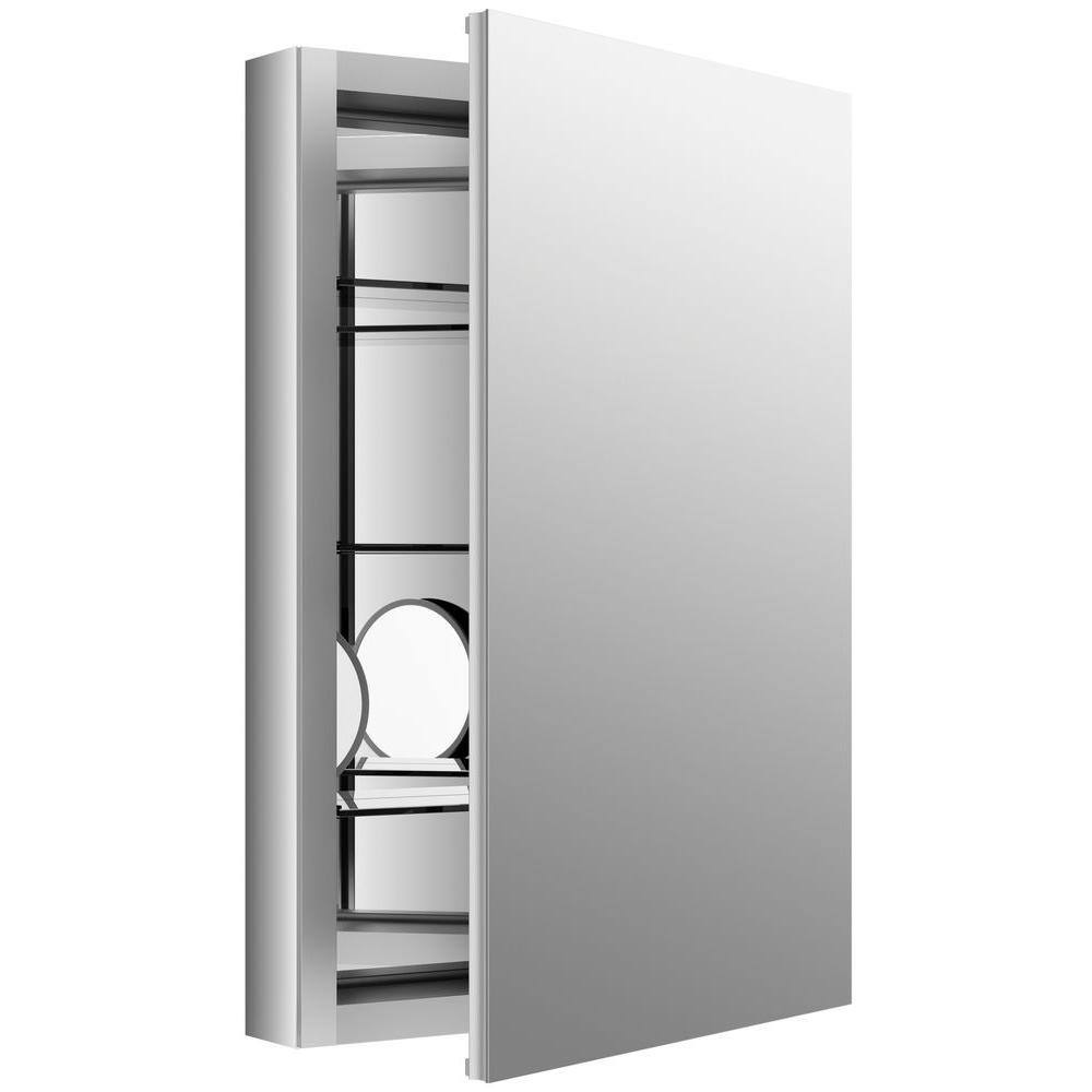 Kohler Verdera 20 In W X 30 In H Recessed Medicine Cabinet In Anodized Aluminum K 99003 Na The Home Depot