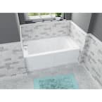 American Standard Jetted Bathtubs Everclean Integral Apron 5 ft. Right Drain Whirlpool Tub in White 2425LC-RHO.020