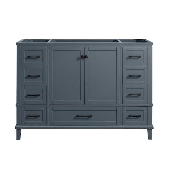 Home Decorators Collection Merryfield 48 in. W x 21.5 in. D x 34 in. H Bath Vanity Cabinet without Top in Dark Blue-Gray