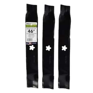 3 Blade Set for Many 46 in. Craftsman, Husqvarna, Poulan Mowers Replaces OEM #'s 52443, 163819, 532145708, 532152443