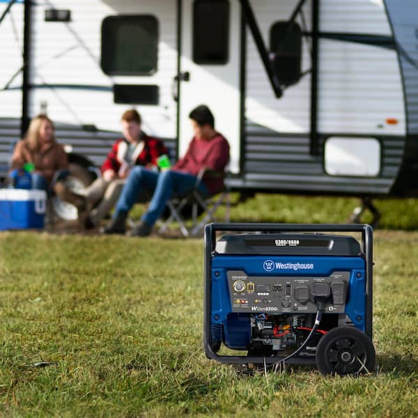 Westinghouse 6,600-Watt Dual Fuel Portable Generator with Remote Start, RV  and Transfer Switch Outlets and CO Sensor WGen5300DFc - The Home Depot