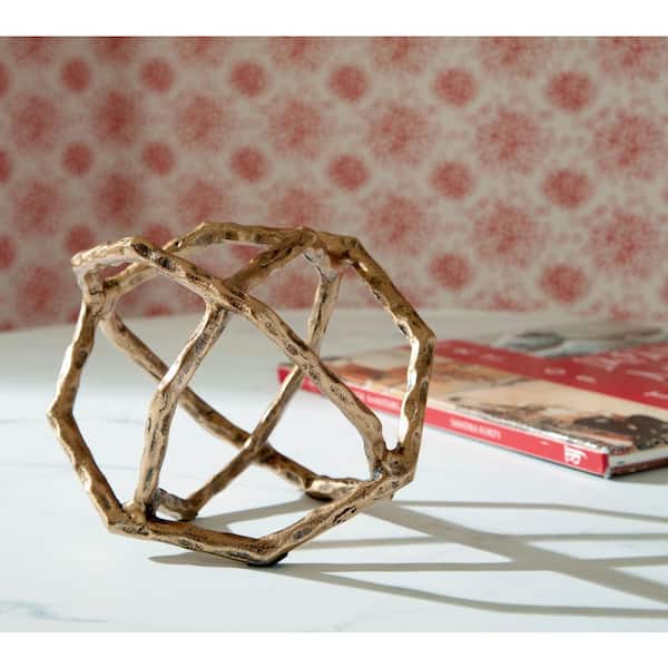 Laddington Gold 8.6 in. x 6.4 in. Circle Metal Other Sculpture
